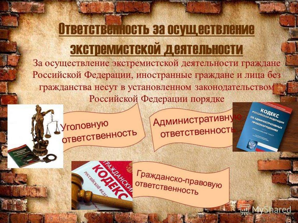 «Административная ответственность за совершение правонарушений экстремистской направленности».